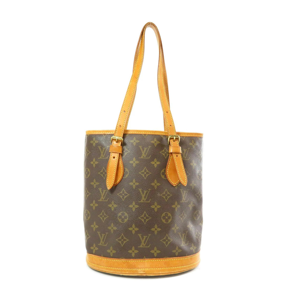 Louis Vuitton Bucket Canvas Tote Bag Monogram Brown